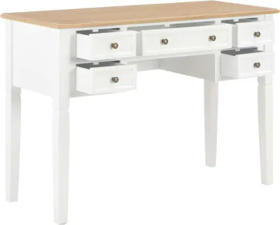 Obrázek produktu pro vidaXL Psací stůl bílý 109,5 x 45 x 77,5 cm Dřevo