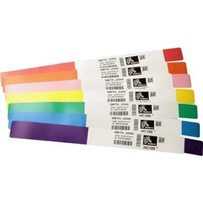 Produktbild von Zebra Z-Band UltraSoft White Selbstklebendes Druckeretikett - Druckeretiketten (Weiß, Selbstklebendes Druckeretikett, Polypropylen (PP), Thermodirekt, Rechteck, 1,9 cm)