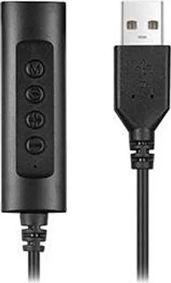 Productafbeelding van Hamlet HHEADA-UA, USB-A, 3,5 mm, 0,8 meter, zwart
