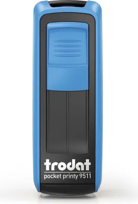 Produktbild von Pocket-Printy trodat 9511, 4zeilig, Gehäuse blau, Stempelfarbe schwarz