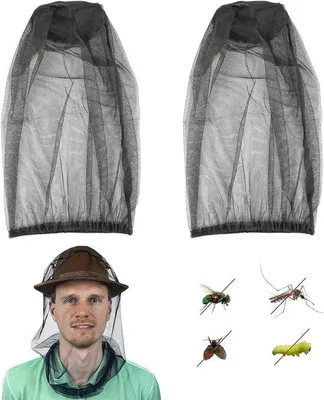 Image de Filet anti-insectes (lot de 2) : protection douce contre les insectes, filet de tête pour les activités en plein air.