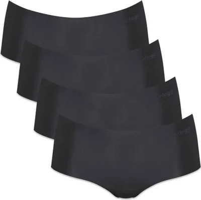 Produktbild von Sloggi Damen Shorts, 4er Pack - Zero Microfibre 2.0 Shorts, Mikrofaser, einfarbig Schwarz S