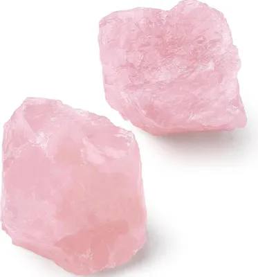 Immagine prodotto di Quarzo rosa pietra grezza 2 pezzi Meditazione Reiki pietra di guarigione