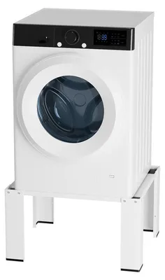 Produktbild von Aopunly Waschmaschinen Untergestell 63x54x32 cm,Waschmaschinensockel aus Stahl bis 100kg Trockner Kühlschrank Podest Sockel Weiß