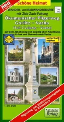 Obrázok produktu pre Ekumenická pútnická trasa Görlitz-Vacha 2 Lipsko-Vacha 1 : 50 000