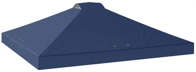 Produktbild von Outsunny Ersatzdach 3 x 3 m Pavillondach mit 8 Abflusslöchern, UV50+ Blau