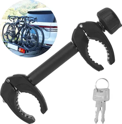 Obrázok produktu pre Držiak rámu nosiča bicyklov 32 cm, čierny, uzamykateľný, pre zadný nosič