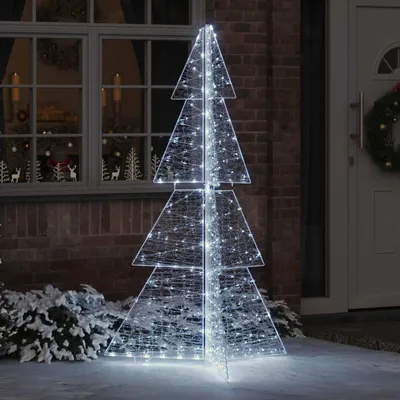 Productafbeelding van vidaXL Kerstboom, 240 LED's, koud wit licht, 180 cm, acryl