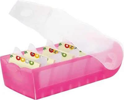 Productafbeelding van Educatieve Kaartenbox voor Woordenschat - DIN A8 Kaartenbak met 100 Studiekaarten