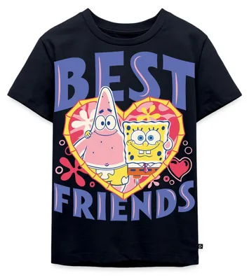 Produktbild von Spreadshirt Spongebob Schwammkopf Und Patrick Beste Freunde Kinder Premium T-Shirt, 134/140 (8 Jahre), Navy