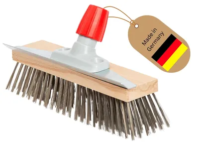 Produktbild von Novaliv Robuster Drahtbesen Moos – Effiziente Moosentfernung, Drahtbürste, 6-Reihen Metallborsten, für Pflastersteine & Garten, Stahlbesen, Mooskratzer, Pizzabesen, Pizzastein Bürste