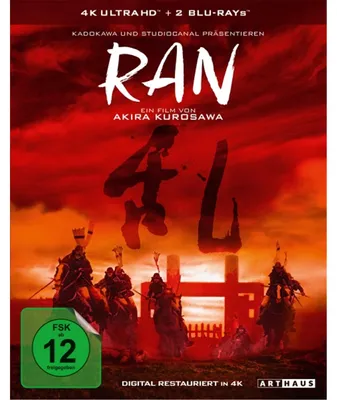 Produktbild von PLAION Ran - Special Edition (4K Ultra HD + 2 Blu-rays), Film, Blu-ray, Deutsch, Englisch, Französisch, Japanisch, 160 min, RAN, Drama