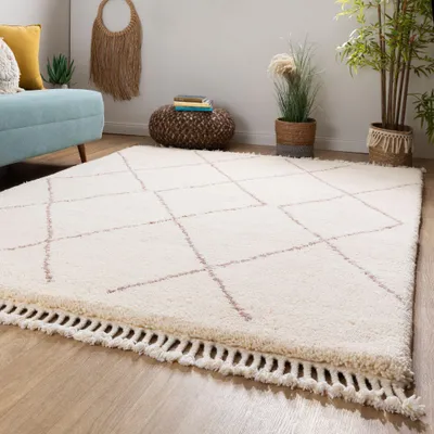 Produktbild von Steffensmeier Berber Teppich Boumia | Wolle (Schurwolle), Natur, Größe: 250x300 cm , Original aus Marokko, Teppich für Wohnzimmer, Schlafzimmer