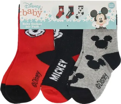 Produktbild von Disney Minnie Mouse Baby-Socken – 3er-Pack weiche & bequeme Söckchen Mauskopf 74/80