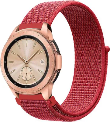 Produktbild von Strap-it Samsung Galaxy Watch 42mm Nylonarmband (Rot)