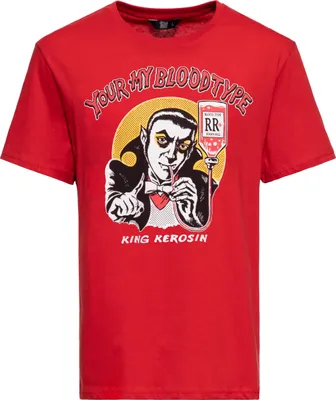 Produktbild von KING KEROSIN T-Shirt Mit Vampir Artwork Im Comic-Stil You're My Blood Type Rot Xl