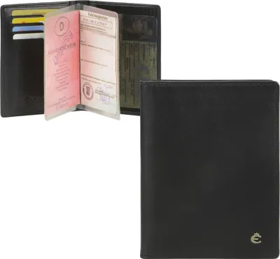 Zdjęcie produktu dla Skórzane etui na karty identyfikacyjne Esquire Harry RFID czarne czarne