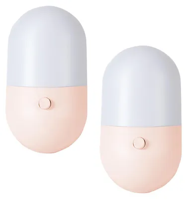 Produktbild von Mini Nachtlicht Rosa, LED Schlafzimmerlampe Mit Dämmerungssensor, Für Kinderzimmer Und Flur