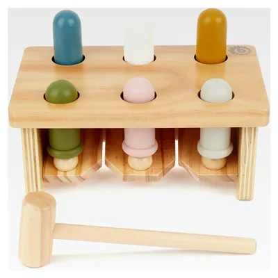 Produktbild von Hammerspiel für Babys ab 1 Jahr - Holz Motorik- und Aktivitätsboard - Klopfspiel mit Hammerbank
