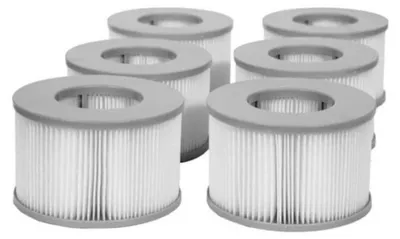 Produktbild von INF Filterpatrone FD2089 kompatibel mit MSpa – 6er-Pack ABS+Fiber Grau für aufblasbare Whirlpool-Spas