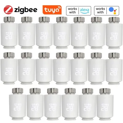 Produktbild von 20X Zigbee Smart Heizkörperthermostat Thermostatventil Tuya App und Programmierbares Heizkoerperventil Heizkörper Thermostat Heizung Kompatibel mit Alexa & Google Home