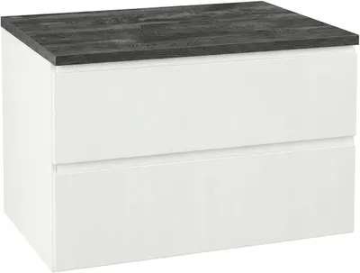 Productafbeelding van Badkamerkast, wit, 60x50, hangend, met wastafelblad, model commode
