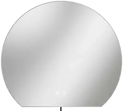 Produktbild von CLP Badspiegel halbrund rahmenloser Wandspiegel dimmbar mit LED-Beleuchtung Baloni Größe Ø 60