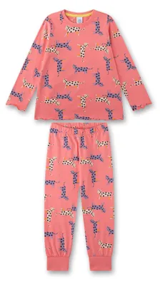 Immagine prodotto di Pigiama lungo da bambina Sanetta, colore rosa, motivo leopardo, taglia 98
