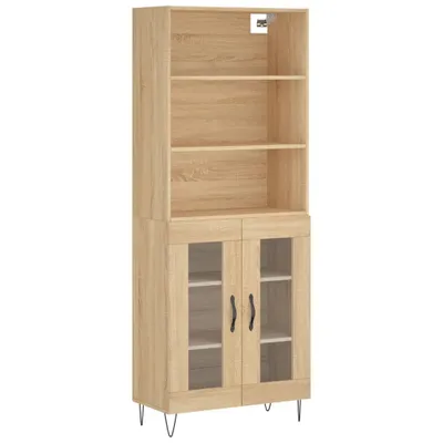 Zdjęcie produktu dla Witrynka, dąb sonoma, 69,5x34x180 cm, materiał drewnopochodny