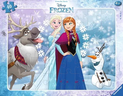 Produktbild von Ravensburger Puzzle Anna und Elsa, Rahmenpuzzle, 40 Teile, 32,5x24,5 cm, für Kinder 4-12 Jahre