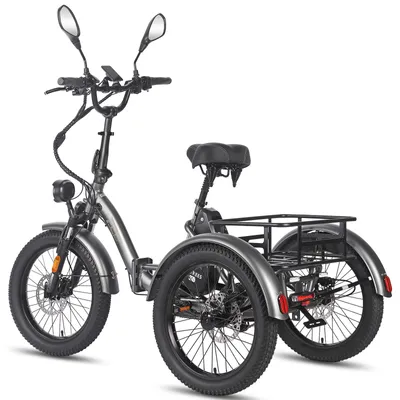 Produktbild von 2026 Fat Klapprad E-Bike Lastenfahrrad 20 Zoll 48V 21Ah Akku, Hydraulische Scheibenbremsen Elektrofahrrad, Elektro Lastenfahrrad 180kg, E Bike Dreirad