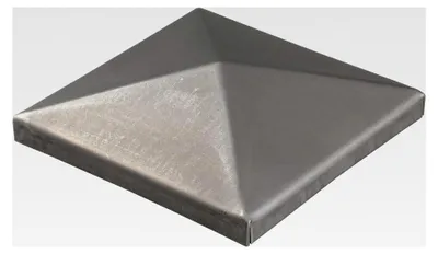 Produktbild von Pfostenkappe für quadratische Metallpfosten | zum Anschweißen | Stahl | 80 x 80 mm