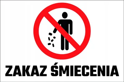 Obrázok produktu pre Značka Zákaz vhadzovania odpadkov 20x30 cm PVC T015