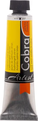 Immagine prodotto di Cobra Artist, pittura ad olio miscibile con acqua, tubetto 40 ml Giallo cadmio limone 207