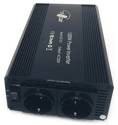 Productafbeelding van EUROCASE spanningsomvormer AC/DC 12V/230V, 1500W, met 2 stopcontacten