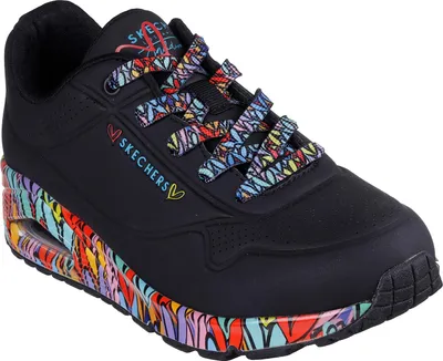 Produktbild von Skechers Damen Sport Casual UNO RAVAGED LOVE Sneakers 177918 BKMT, Schuhgröße:41 EU