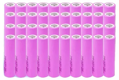 Imagen del producto de Batería 18650, capacidad de 3500 mAh, descarga segura de 25A, 40 unidades, 3,7 V