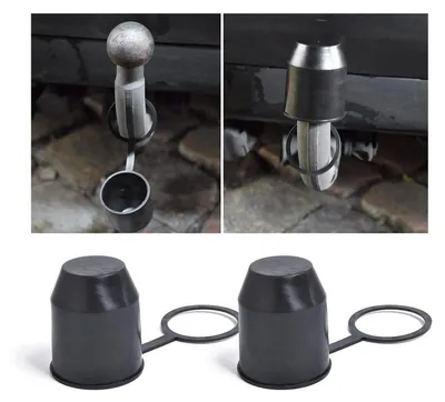 Immagine prodotto di Copri gancio di traino, 2 pezzi, PVC, diametro interno 52 mm, con passante