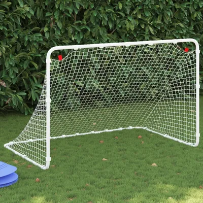 Image de Maison Exclusive - But de football blanc 122 x 81 x 81 cm en acier