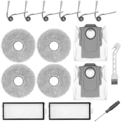 Produktbild von PromoHome® Ersatzteile Kompatibel mit Roborock Saros Z70 - 6 Seitenbürsten, 4 Wischmopps, 2 HEPA-Filter, 2 Staubbeutel, Reinigungsbürste und