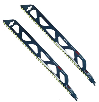 Immagine prodotto di Lame per sega a nastro, ideali per tagliare pietra, carburo di tungsteno, confezione da 2 pezzi, lunghezza 455 mm, adatte per Ytong, mattoni, blocchi di cemento cellulare e calcestruzzo