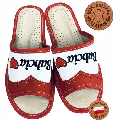 Image de Pantoufles en cuir pour femme, motif cœur brodé, cadeau pour grand-mère, cousues à la main, taille 41