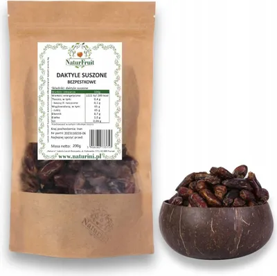 Zdjęcie produktu dla DAKTYLE SUSZONE bez pestek i SO2 500g Naturini