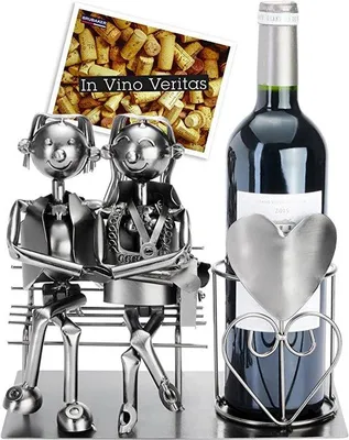 Immagine prodotto di Portabottiglie \ Scaffale per vino - Coppia al bar, oggetto decorativo, metallo, per coppie, portabottiglie