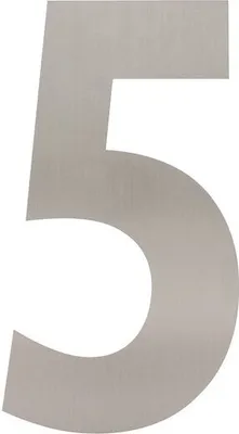 Produktbild von Hausnummer 5 XL 300x2mm Edelstahl gebürstet