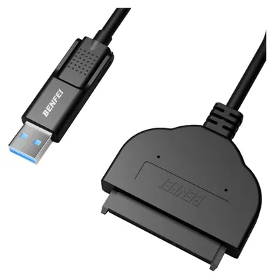 Produktbild von BENFEI SATA-Kabel SATA zu USB Adapter 2in1 für SSD HDD Festplatte