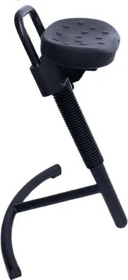 Produktbild von STIER Stehhilfe mit Stahlgestell schwarz Sitzhöhe 645-825 mm PolyurethanSitz