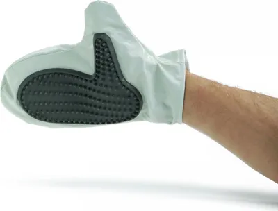 Produktbild von Beeztees Pflegehandschuh - Katzen - Grau - 25x18x1,5 cm