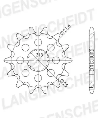 Image de Pignon Supersprox 520 - 16Z CST-565:16|à denture fine 21,6/25,0