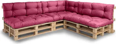 Produktbild von Palettenkissen, Gartensofakissen, Sitzkissen, N_PPI (3x Set Sitzkissen 120x80 + Rückenlehne 120x40, Rose)